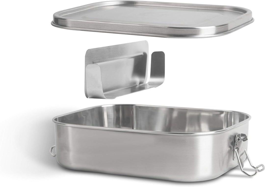 hydro2go® | NEU | Auslaufsichere Edelstahl Brotdose als innovatives Set. BPA- und plastikfreie Lunch