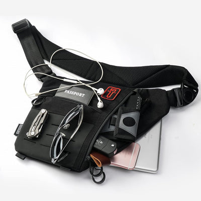 TACTICAL GEEK Cache L1 Umhängetasche Leichter Brustrucksack Umhängetasche Anti-Diebstahl wasserdicht