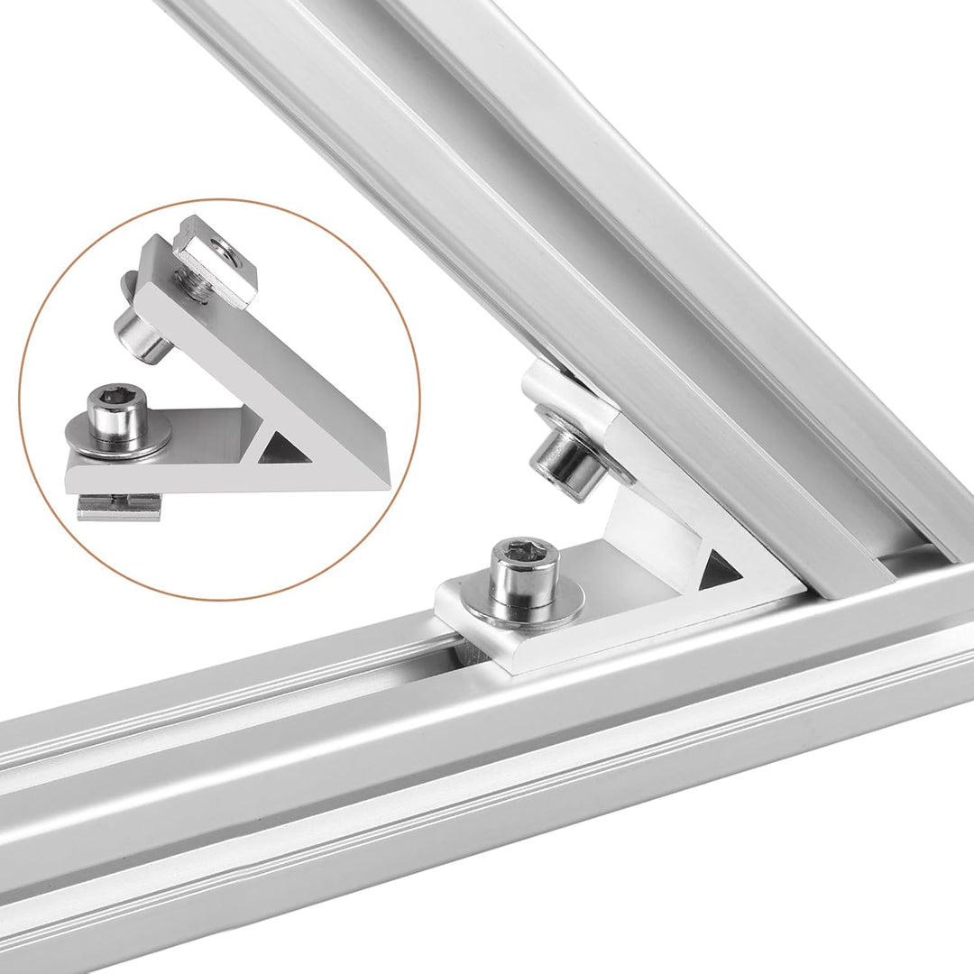 Befestigungsmaterial Eckwinkel Innenwinkel 45 Grad Winkelverbinder Kamtop 10× Alu-Eckwinkel Profil-E