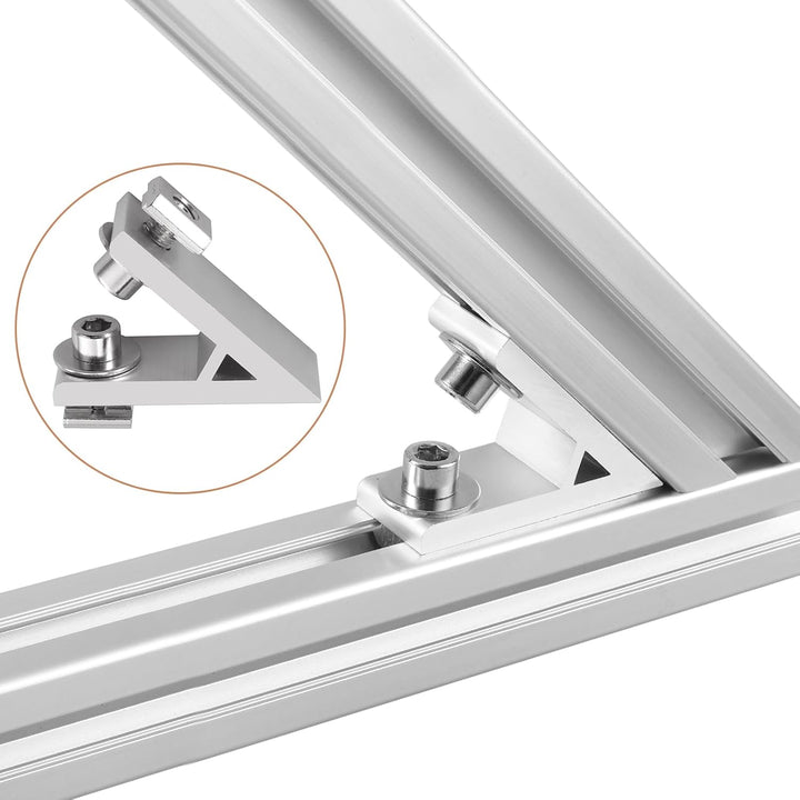 Befestigungsmaterial Eckwinkel Innenwinkel 45 Grad Winkelverbinder Kamtop 10× Alu-Eckwinkel Profil-E