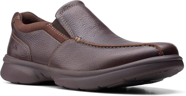 Clarks Herren Bradley Step Slipper 39.5 EU Braunes Trommelleder, 39.5 EU Braunes Trommelleder