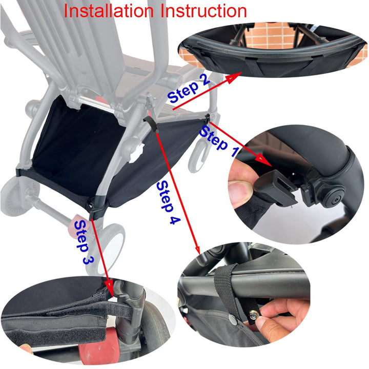 Kinderwagen-Aufbewahrungskorb kompatibel mit Babyzen YOYO, YOYO+, YOYO2 und Stokke YOYO3, strapazier