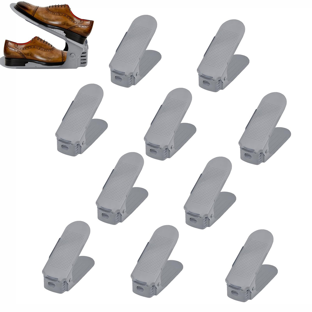 AufuN Verstellbarer Schuhregale rutschfest Schuhstapler 3 Höhenverstellbar schuhaufbewahrung Schuhor