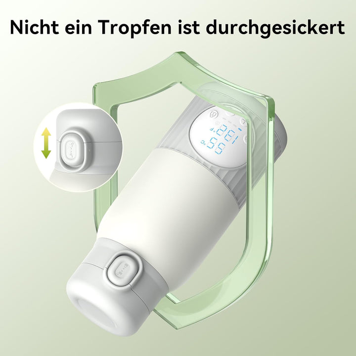 Tragbarer Flaschenwärmer Baby Unterwegs Akku 380ml für Muttermilch Wasser 10000mAh Schnell Aufheizen