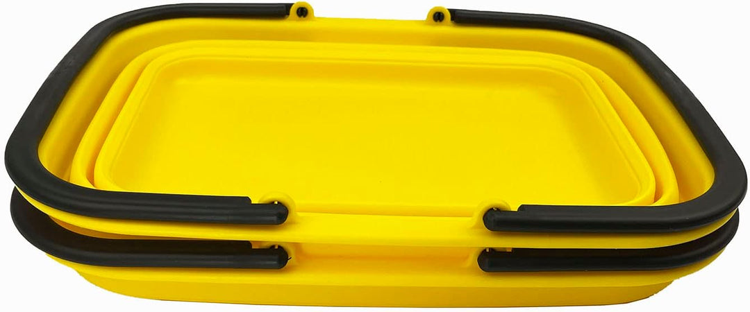 SAMMART 9,2 l zusammenklappbare Wanne mit Griff – tragbarer Outdoor-Picknickkorb/Krater – Faltbare E