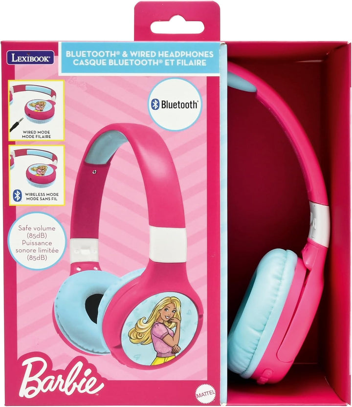 Lexibook - Mattel Barbie -2-in-1-Audio-Headset Bluetooth & Kabelgebunden mit Mikrofon und Steuertast