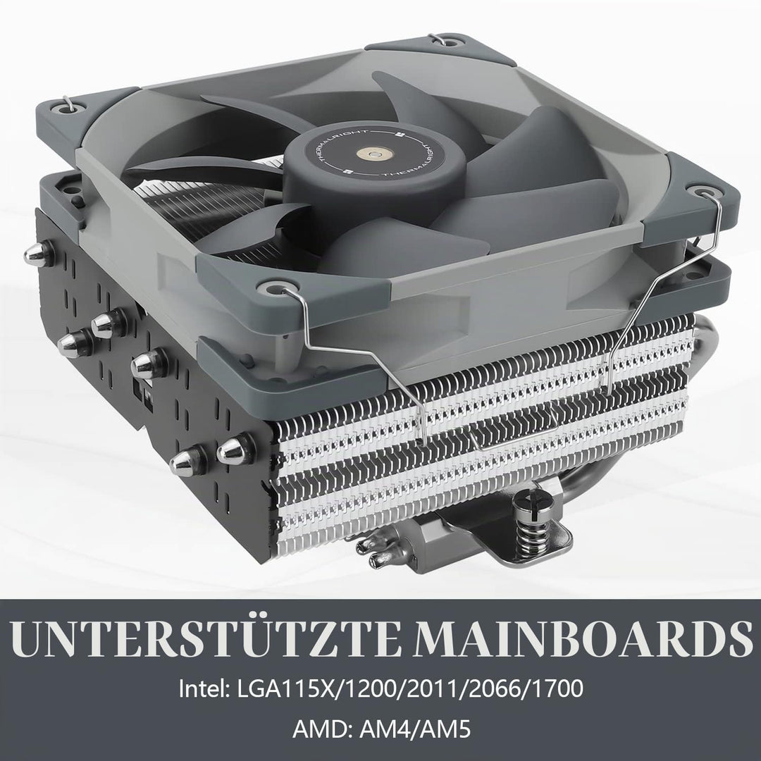 Thermalright SI-100 CPU Luftkühler, 6×6mm Heatpipes, TL-E12 PWM Quiet Fan CPU Kühler mit S-FDB V2.0