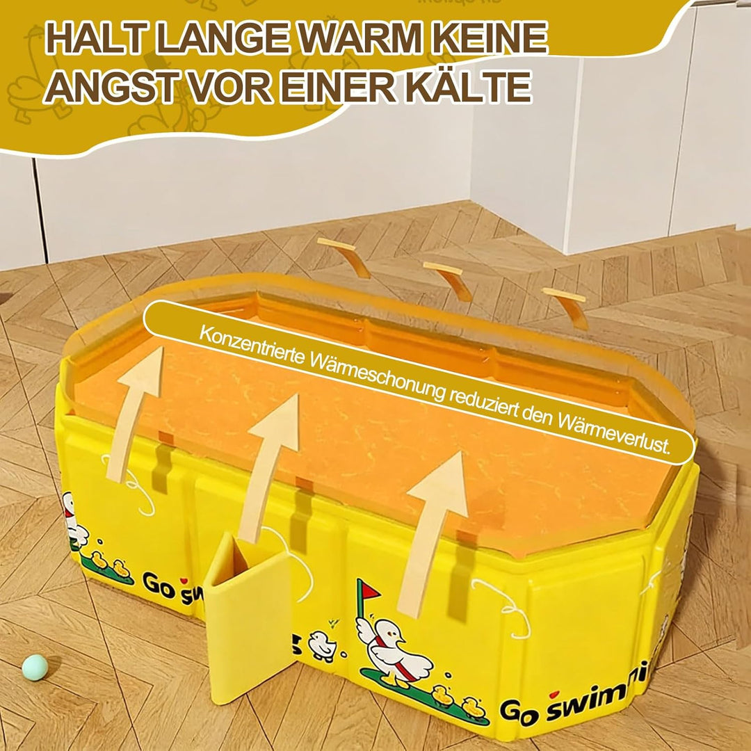 Faltbare Badewanne für Kinder - Tragbare Badewanne Grosse Kleinkindbadewanne mit Ablassventil Tragba