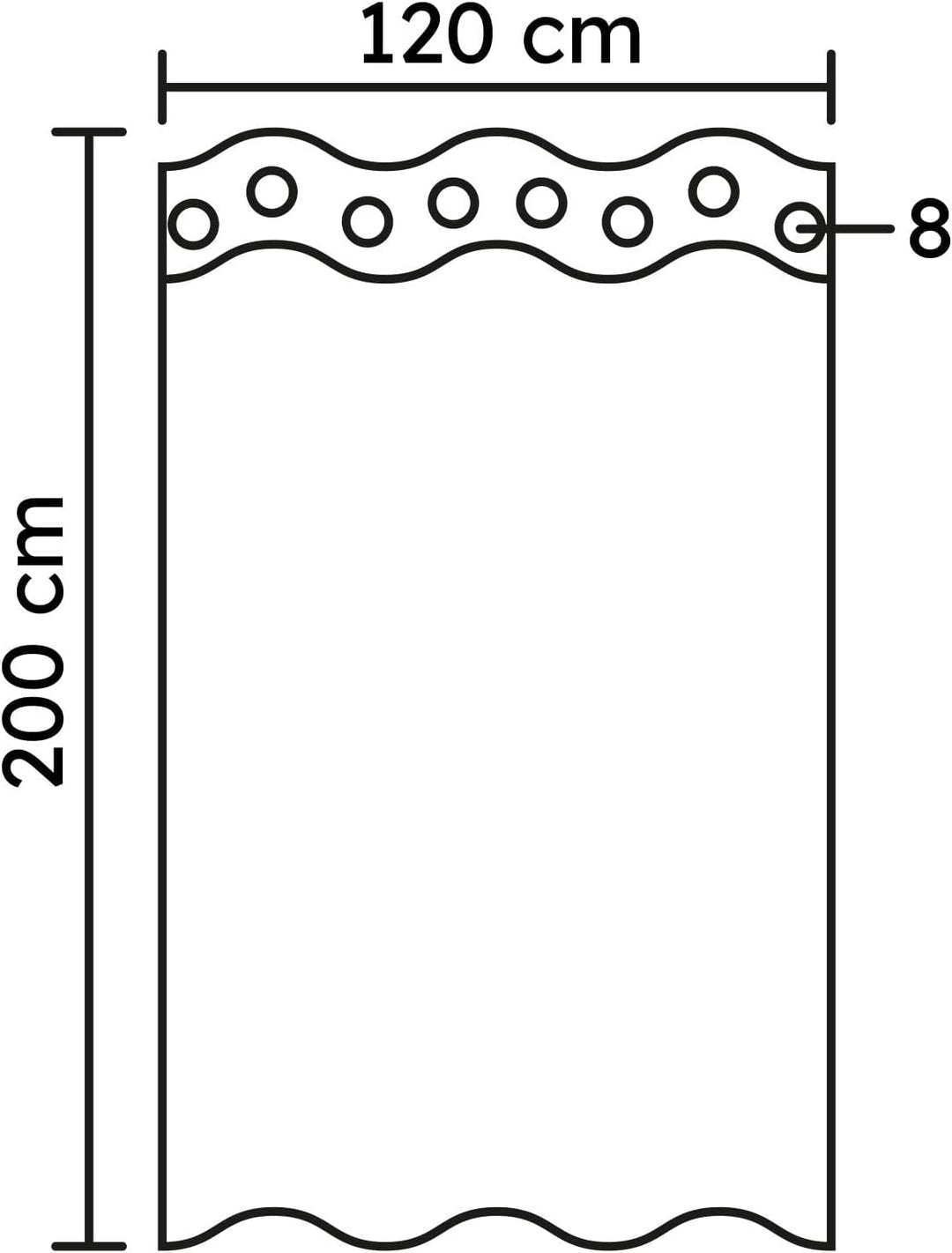 Kleine Wolke x Duschvorhang, Polyester, Weiss, 120 cm x 200 cm 120 cm x 200 cm Weiss, 120 cm x 200 c