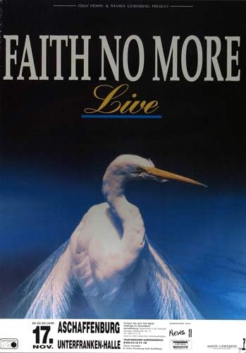 Faith No More - Angel Dust, Aschaffenburg 1992 » Konzertplakat/Premium Poster | Live Konzert Veranst