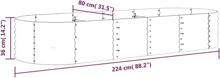 Tidyard Pflanzkübel Hochbeet Gemüsebeet Pflanzbeet Frühbeet Garten Pflanzkasten Metall Pflanzbeet Bl
