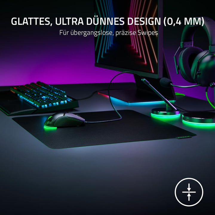 Razer Sphex V3 Large - Ultra dünnes Gaming-Mauspad (450 mm breit x 400 mm hoch, Glattes Design, Robu