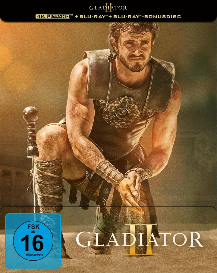 Gladiator II - Limited Steelbook [4K Ultra HD] + [Blu-ray] + [Bonus Blu-ray], 4K