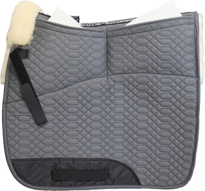 Engel Reitsport Lammfell Aufpolster Korrektur Schabracke Half Lined SCHABRA1AP-D-GRA-MED Stoff grau
