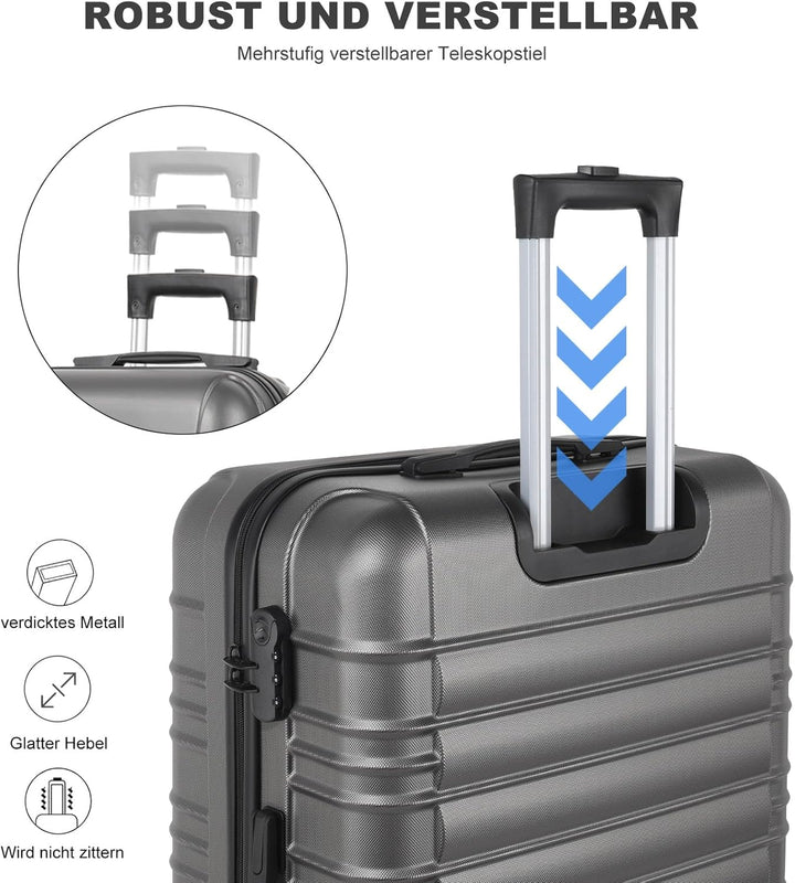 MoFut Koffer, Handgepäck Koffer, Hartschalenkoffer Trolley Rollkoffer Suitcase, Reisekoffer mit Roll