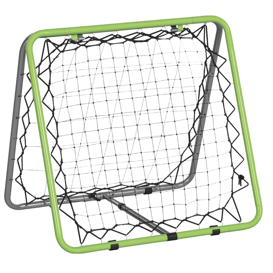 HOMCOM Fussball Rebounder Kickback Tor Rückprallwand Netz für Baseball Basketball beidseitiger Rückp
