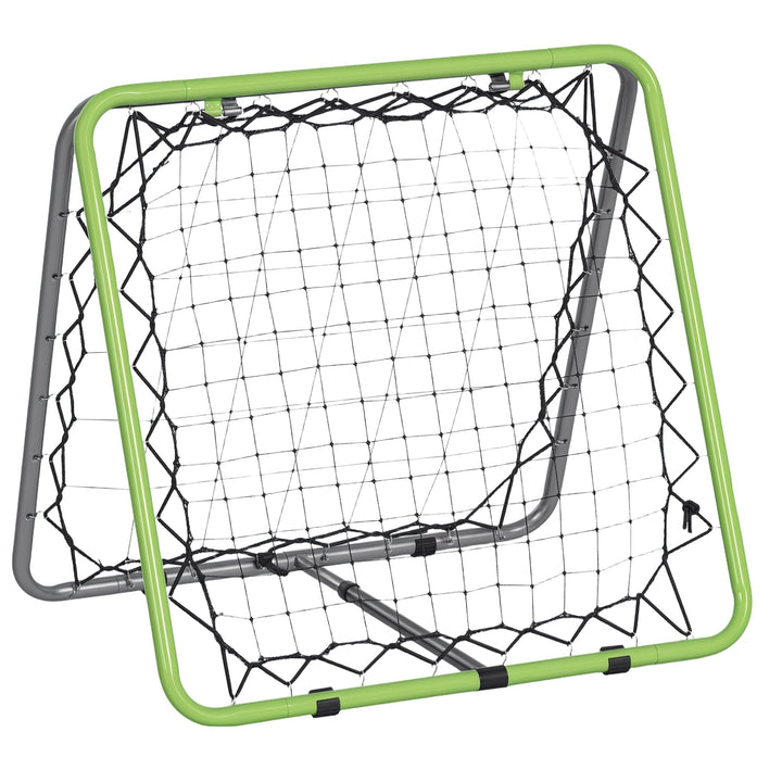 HOMCOM Fussball Rebounder Kickback Tor Rückprallwand Netz für Baseball Basketball beidseitiger Rückp
