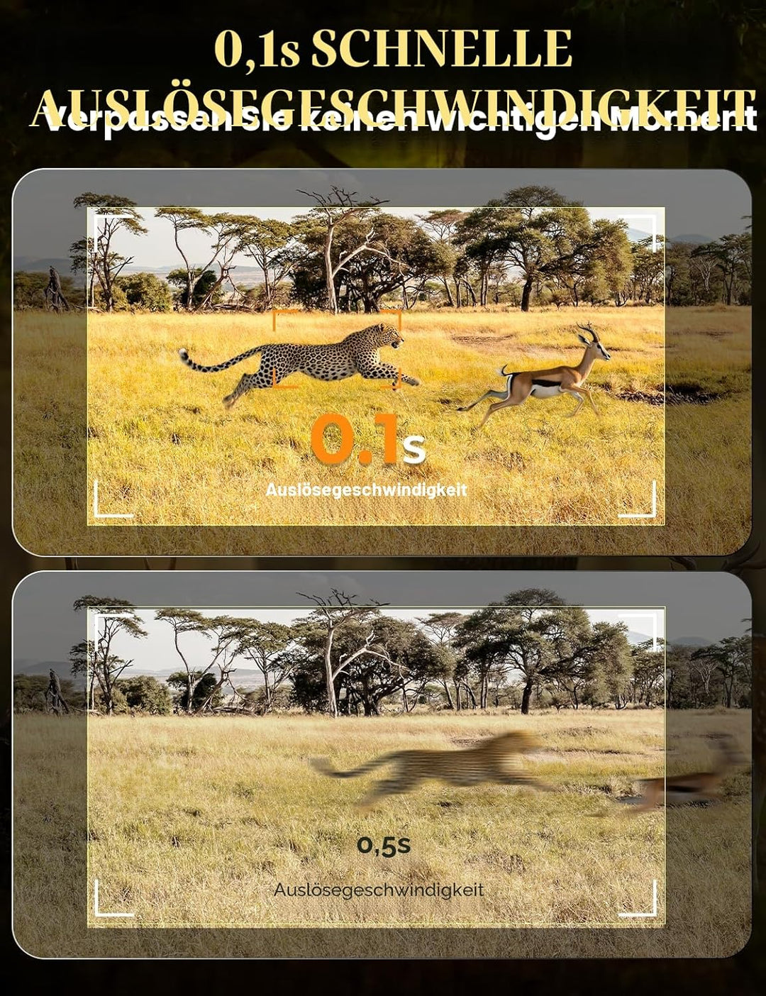Wildkamera mit Handyübertragung App, 84MP 4K WLAN Wildkamera mit 8 AA-Batterien, 130 ° Weitwinkel Wi
