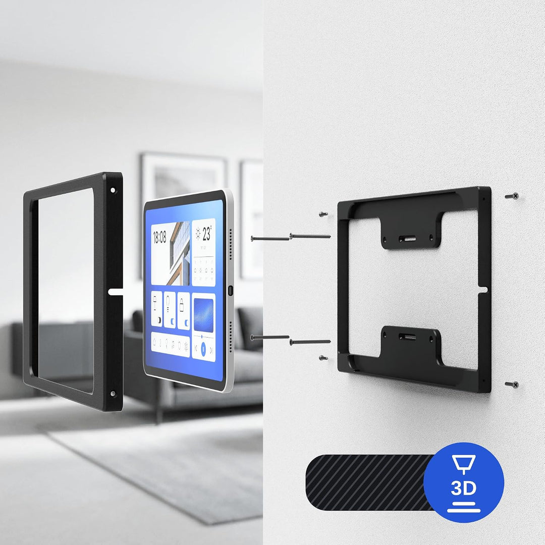 Tablet Wandhalterung für Samsung Galaxy Tab S9 FE (10,9 Zoll) - Passgenauer &amp; Flacher Rahmen für Sma