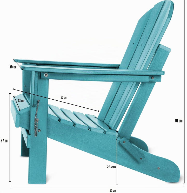 normani Original Adirondack Stuhl - Klappbarer Gartenstuhl in Holzoptik - Gemütlicher Gartensessel a