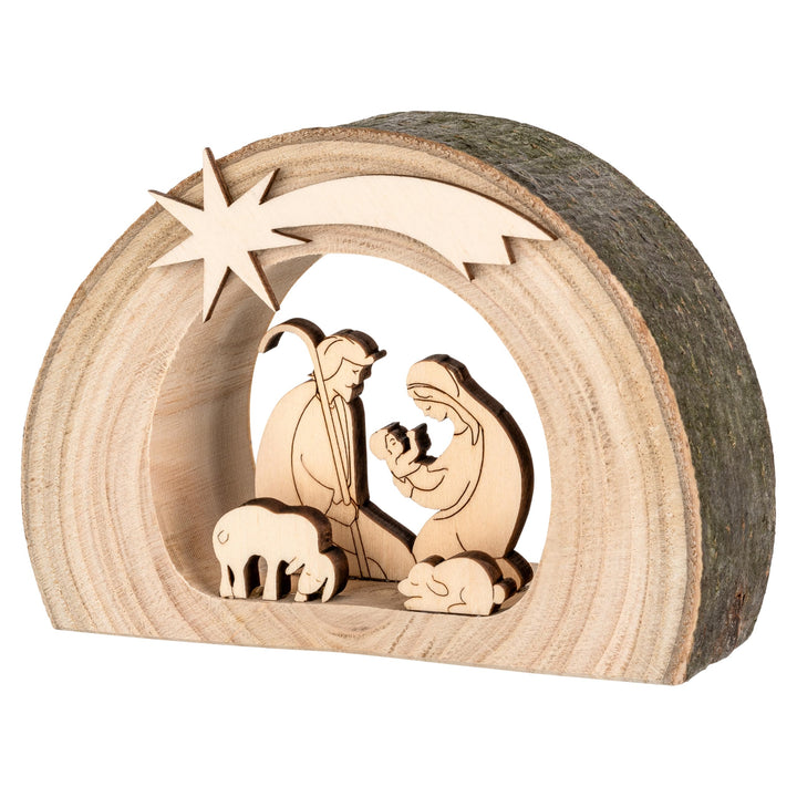MaMeMi Mini-Krippe aus Holz: Must-Have für Weihnachten [ca 8 cm] TISCHKRIPPE aus Südtirol, echte Han