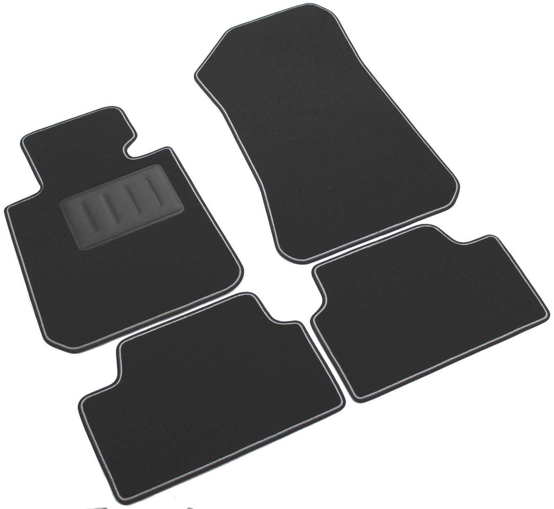 Das Teppich Auto, sprint00300, FuÃŸmatten Teppiche Schwarz rutschfest, verstÃ¤rkter Rand, zweifarbig