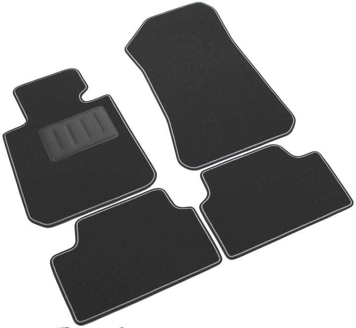 Das Teppich Auto, sprint00300, FuÃŸmatten Teppiche Schwarz rutschfest, verstÃ¤rkter Rand, zweifarbig