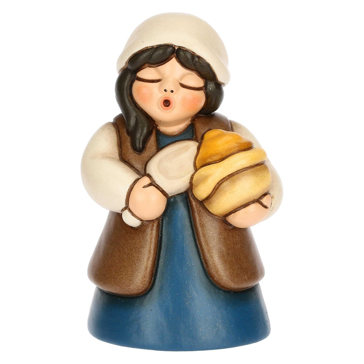 THUN - Blauer Gewürzhändler aus Keramik, 4,9 x 4,6 cm, Höhe 7,9 cm, Kollektion Krippe Classico