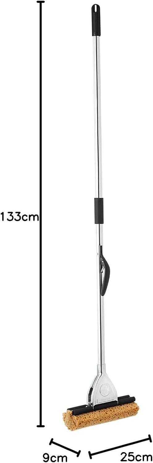 Apex Squizzo Classic Plus Bodenwischer, Metall/Schwamm, Silber, 30 x 25 x 30 cm