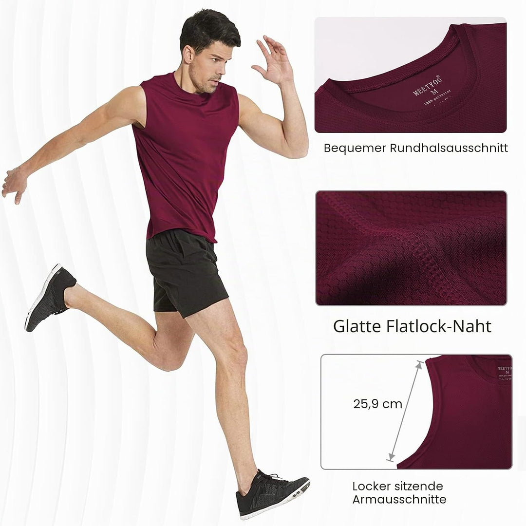 Tank Top Herren, Achselshirts Sport Ärmelloses Shirt Unterhemd Fitness Sleeveless Tshirt für Running