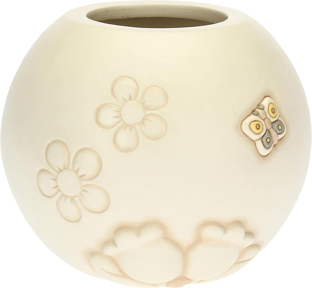 THUN - Dekorative Vase mit Schmetterling und Blumen - Linie Elegance - Living, Haus eingerichtet - K
