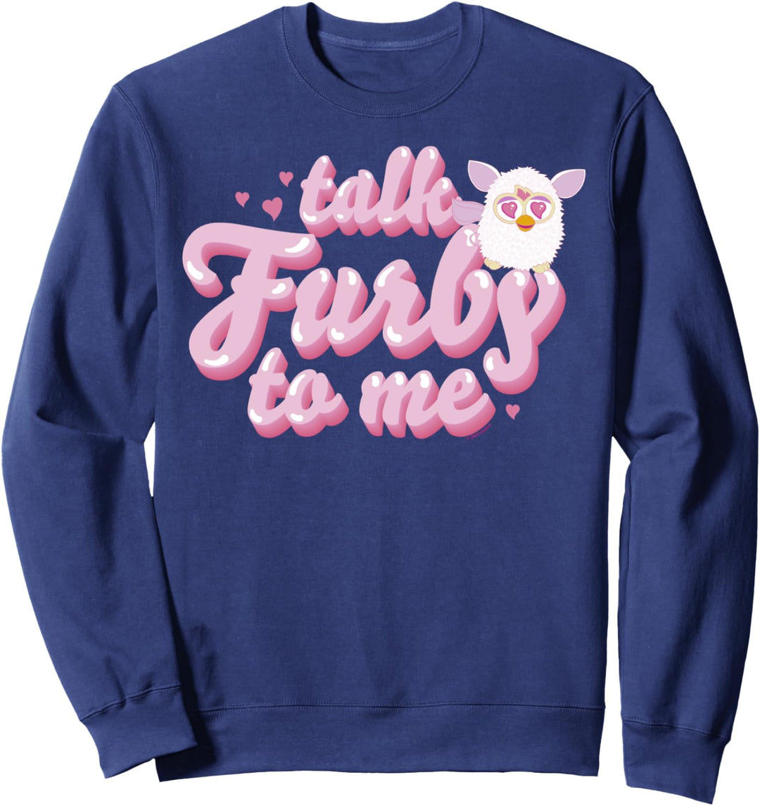Furby Valentinstag Talk Furby To Me Cute Hearts Vintage Logo Sweatshirt