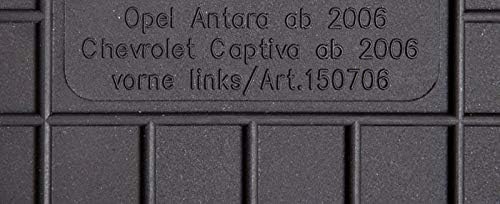 Fussmatten Vorne, Hinten + Tunnel Matte 5er Set für Opel Antara 2006-2017 Gummi Gummimatten Vorne, H