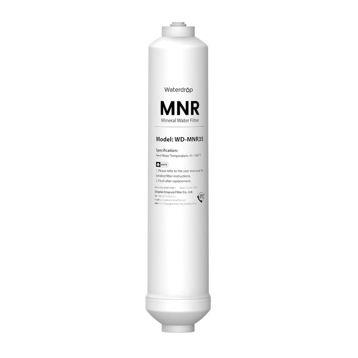 Waterdrop Remineralisation Inline-Wasserfilter, 1/4" Quick Connect Post Filter für Umkehrosmose-Filt