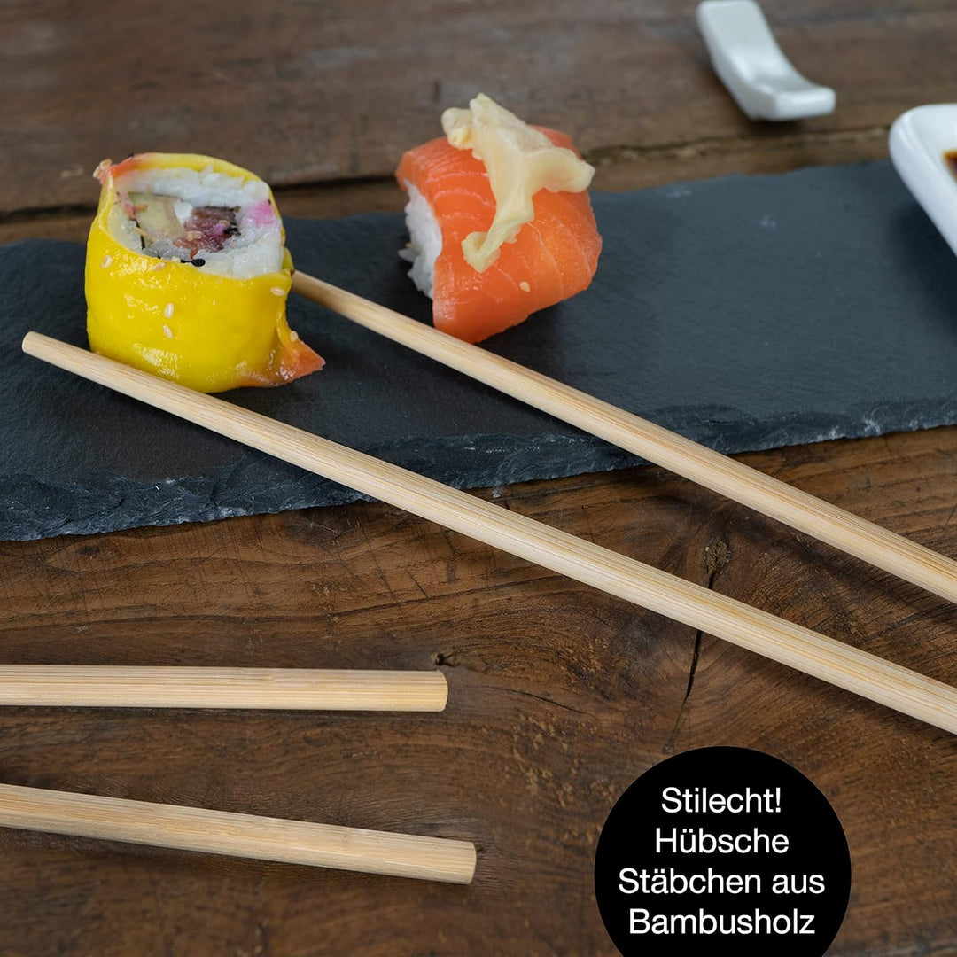 Moritz & Moritz 22-tlg. Sushi Geschirr Set für 4 Personen - Sushi Servierset mit 4x Sushi-Teller, 1x