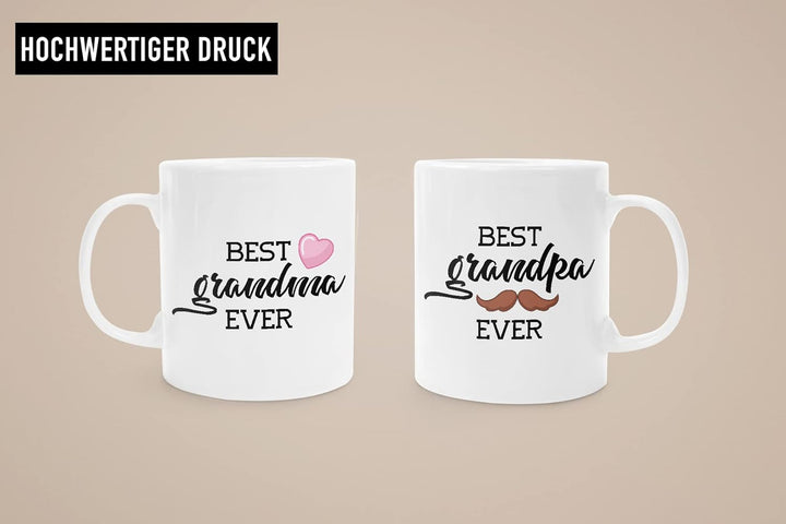 Trendation - Beste Oma und Opa Geschenk Set Tassen Weihnachten Geschenke für Grosseltern Geburtstag