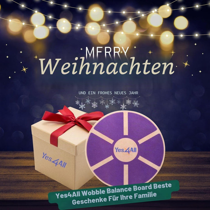 Yes4All Gleichgewichtsboard aus Holz; Wackelbrett mit Hochwertiger Rutschfester Oberfläche; Bevorzug