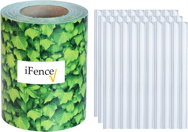 PVC Sichtschutzstreifen 19cmX35 Meters inkl. 30 Clips Diverse Farben (Buchsbaum19cmX 35m) Buchsbaum