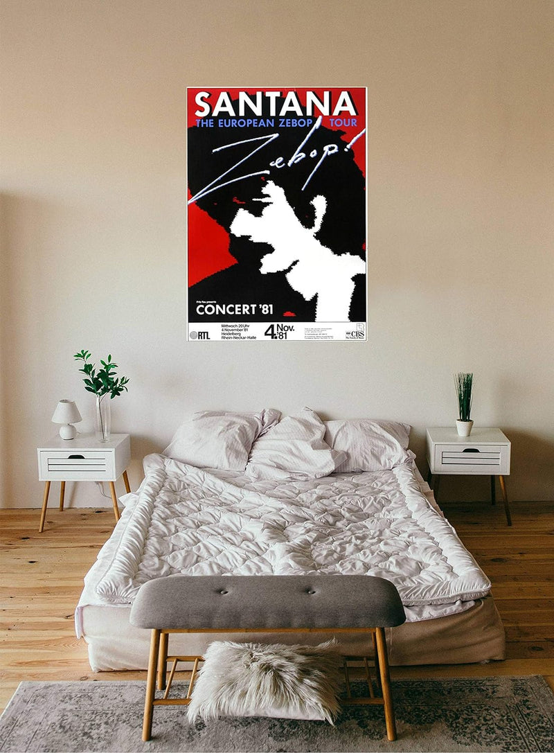 Santana - Zebop, Heidelberg 1981 » Konzertplakat/Premium Poster | Live Konzert Veranstaltung | DIN A