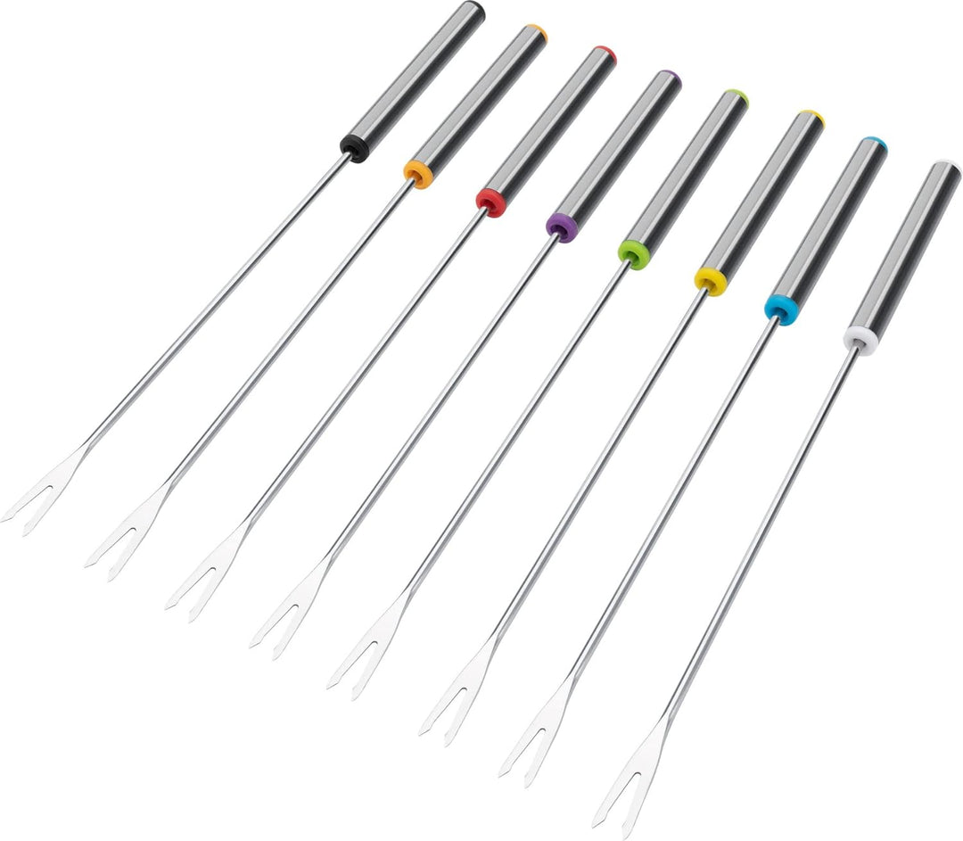 Steba Edelstahl Mini-Fritteuse mit Fondue-Set 2in1 - Geruchsfilter - 1,2 Liter Volumen - 8 Edelstahl