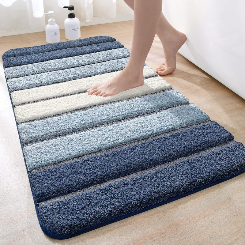 DEXI Badezimmerteppich rutschfest Badematte 60 x 110 cm,Badteppich Saugfähig Weich Maschinenwaschbar