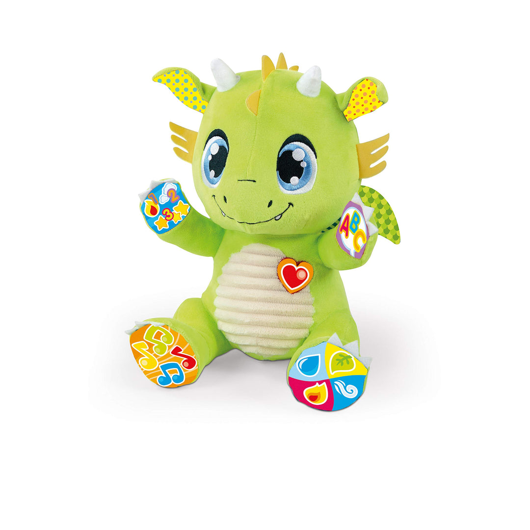 Clementoni - Drache Puppe, Mehrfarbig, 55388, Bunt, One Size kleiner Drache, kleiner Drache