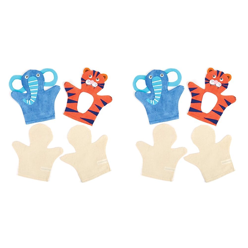 Baker Ross E562 Weisse Handpuppen aus Stoff - zum Basteln und Dekorieren für Kinder - für Puppenspie