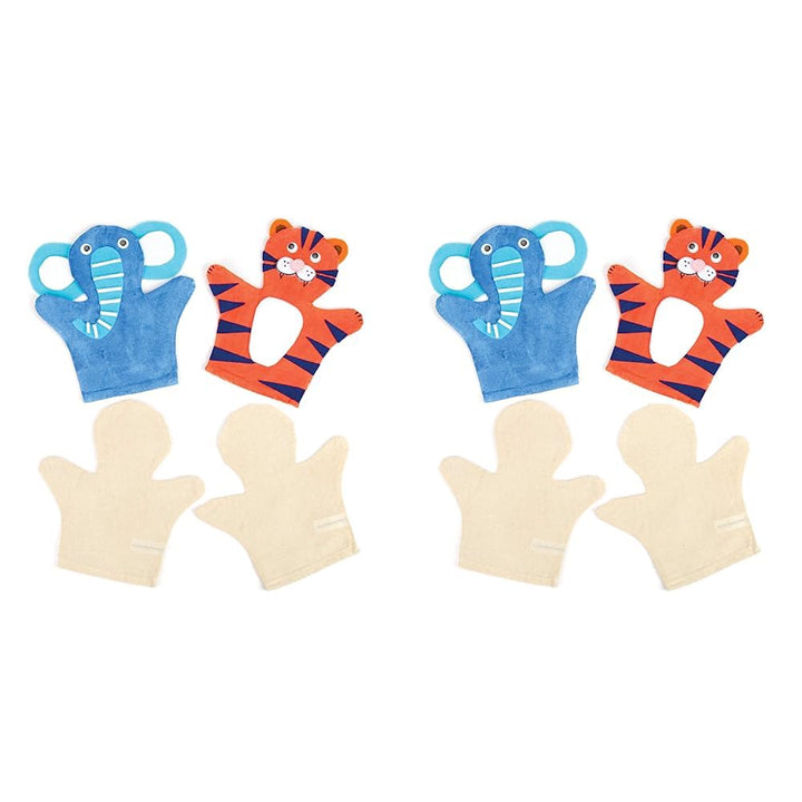 Baker Ross E562 Weisse Handpuppen aus Stoff - zum Basteln und Dekorieren für Kinder - für Puppenspie