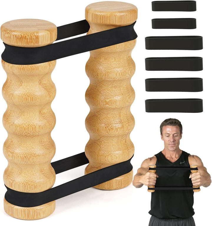 Premium Wooden Rip Stick for Shoulder & Resistance Training | Adjustable Full-body Muscle Building B