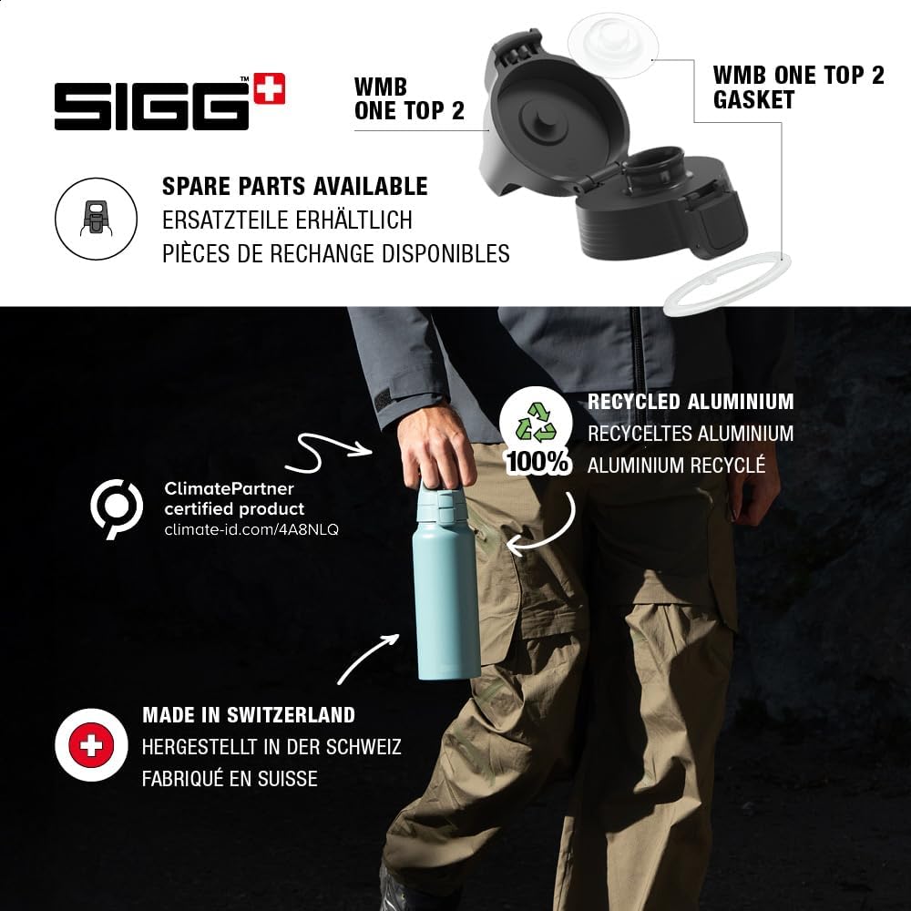 Sigg - Alu Trinkflasche - WMB ONE - Made in Switzerland - ClimatePartner Zertifiziert - Kohlensäure