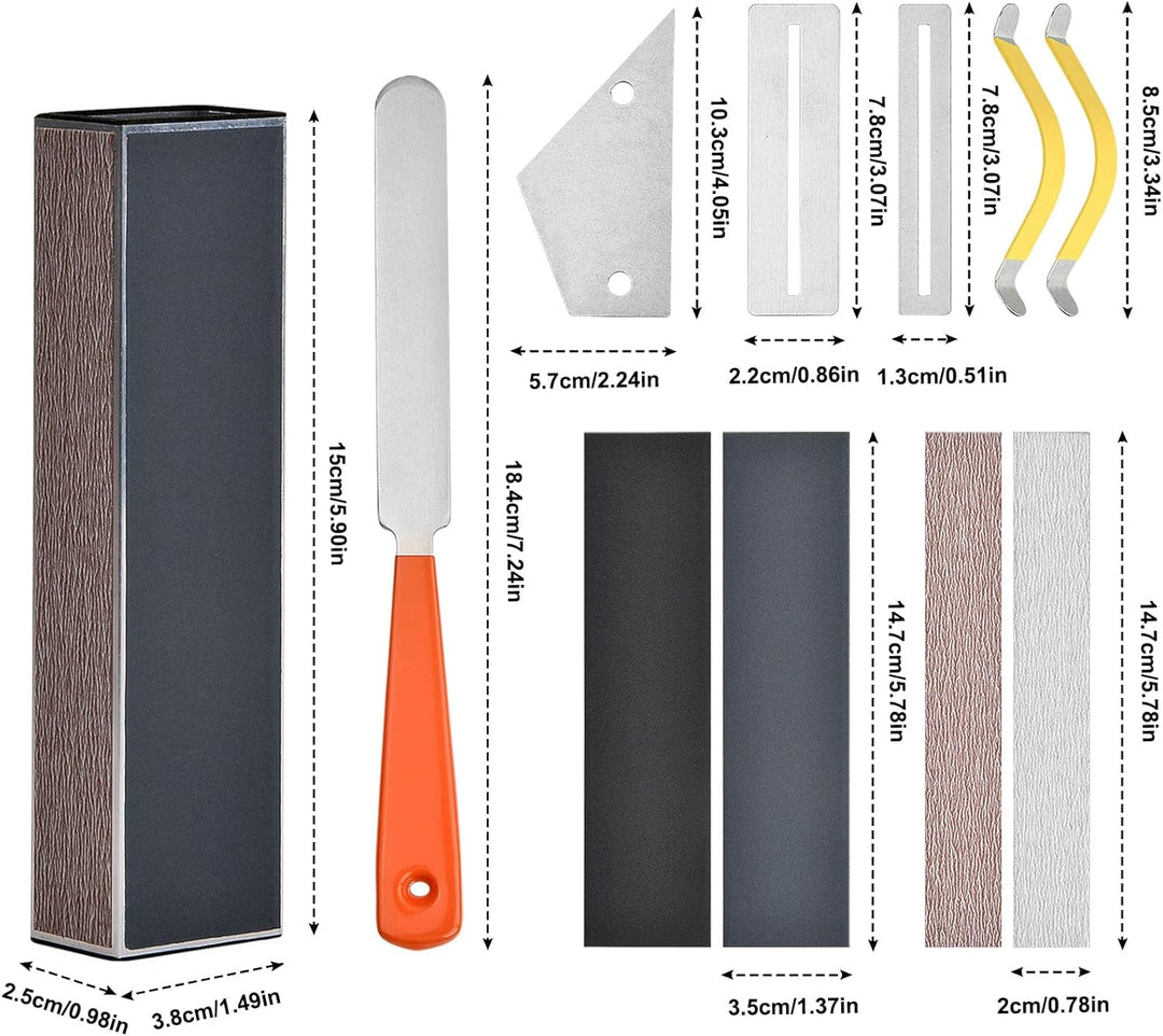 11 Stk Gitarren Luthier Werkzeug Set, Gitarre Fret Datei, Gitarrenbund Nivellierbalken, 2 Griffbrett