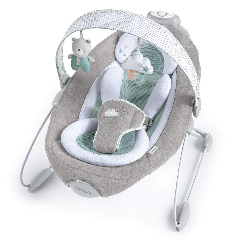 Ingenuity Pemberton, automatische Babywippe mit zwei Stufen, Sicherheitsgurt, luftdurchlässigem Mate