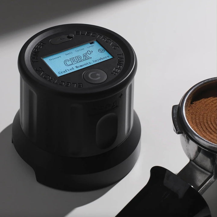 CERA+ ET58 Elektrischer Kaffeestampfer – 58mm Siebträger, einstellbarer Druck (5–20 kg) + Vibration