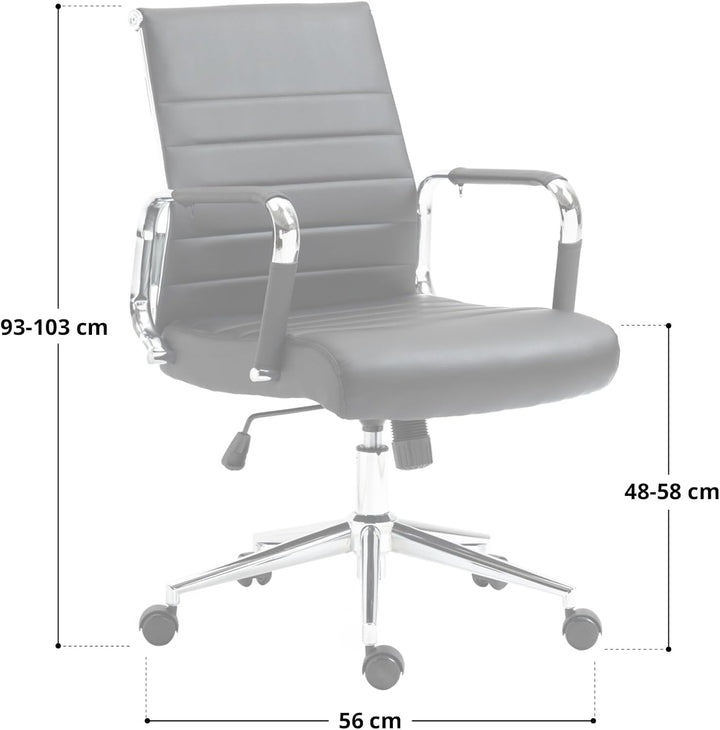 SVITA Office Comfort Bürostuhl Schreibtischstuhl Drehstuhl Chefsessel Stoffbezug Hellgrau Hellgrau S